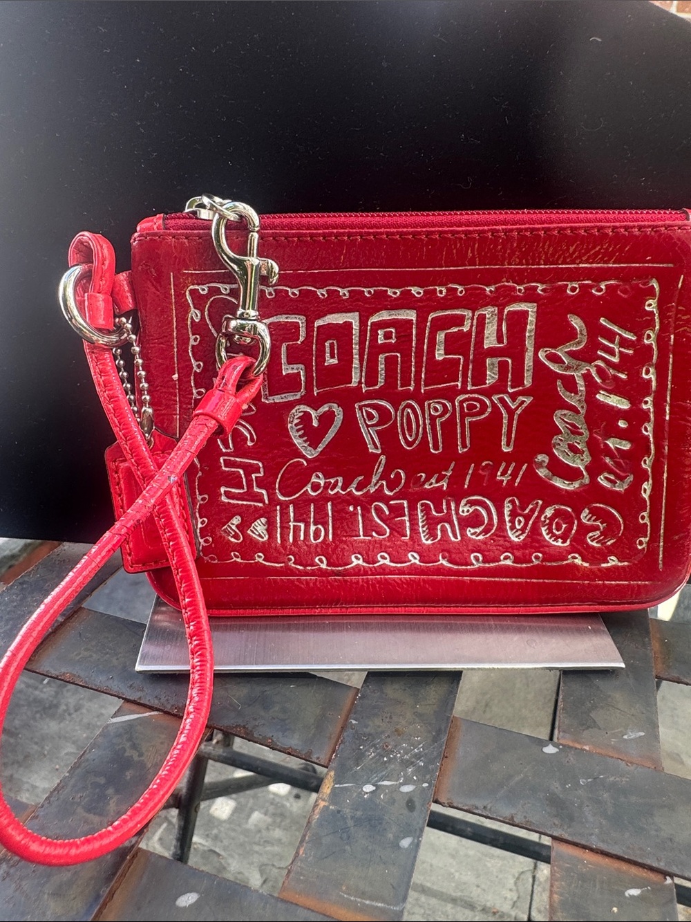 COACH Poppy Red Wristlet Wallet - COACH
